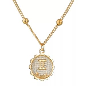 Gemini Goldtone Zodiac Necklace